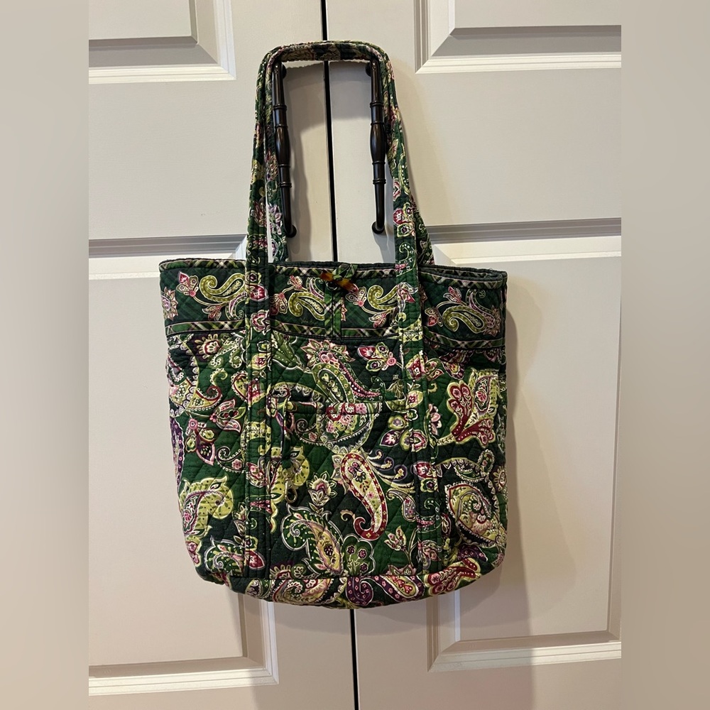 Vera Bradley Green Paisley Tote